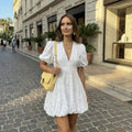 Raphaela - Embroidered Puff Dress