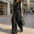 Linen-Blend Blazer & Pants Set